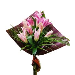 3 szálas liliom csokor