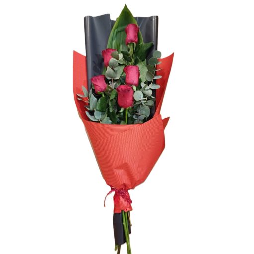 5 szálas rózsacsokor - több színben