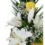 Sárga rózsacsokor fehér liliommal